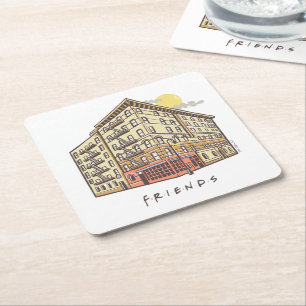 FRIENDS™   Monica's Apartment Building Square Paper Coaster