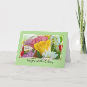 Friend's Mothers Day Card with Flowers