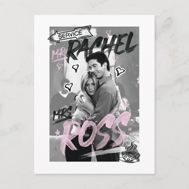 FRIENDS™ | Mr. Rachel & Mrs. Ross Invitation Postcard (Front)