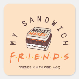 FRIENDS™ My Sandwich Square Sticker