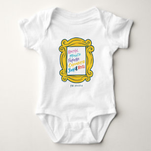 FRIENDS™ Names in Peephole Baby Bodysuit