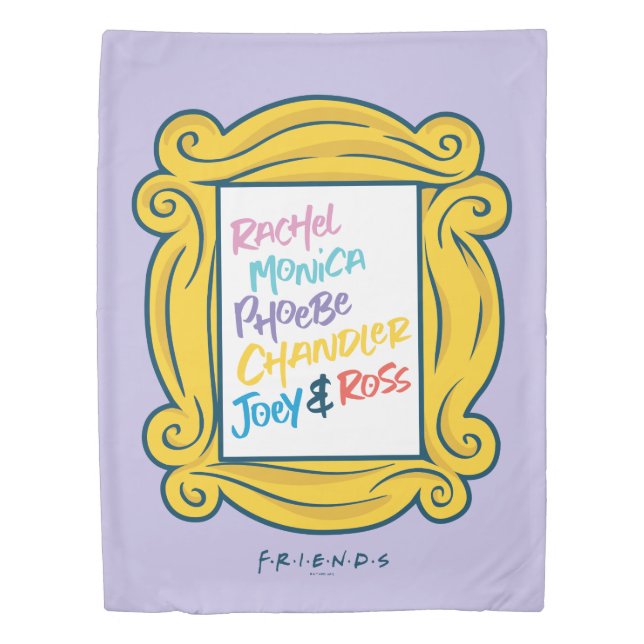 FRIENDS™ Names in Peephole Duvet Cover (Front)