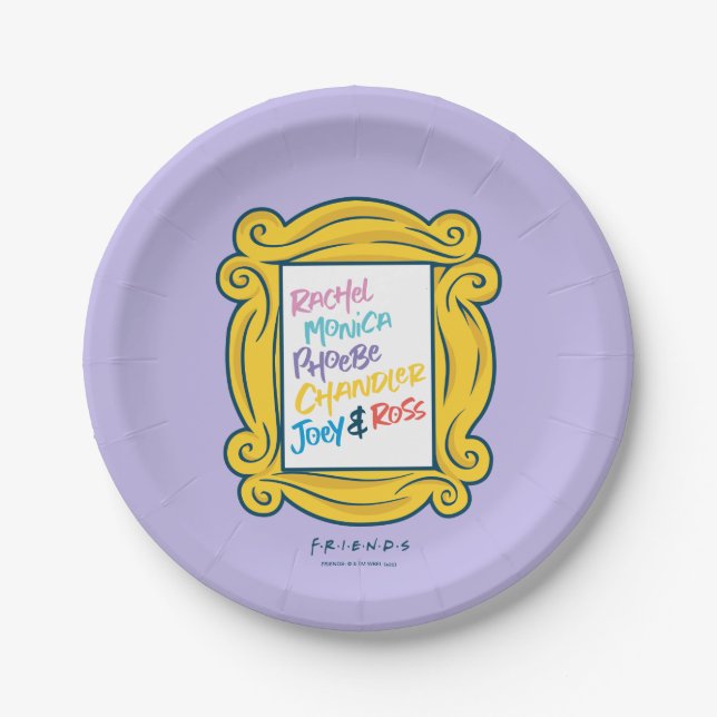 FRIENDS™ Names in Peephole Paper Plates (Front)
