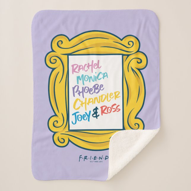 FRIENDS™ Names in Peephole Sherpa Blanket (Front)