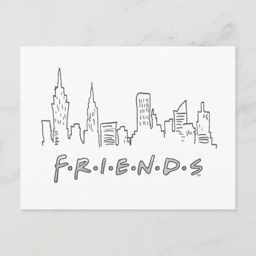 FRIENDS  New York City Silhouette Postcard