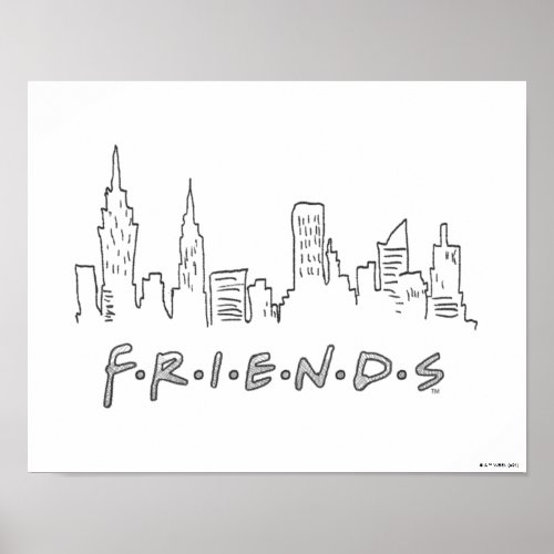 FRIENDS  New York City Silhouette Poster