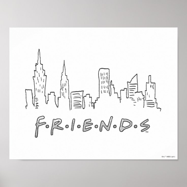 FRIENDS™ | New York City Silhouette Poster | Zazzle