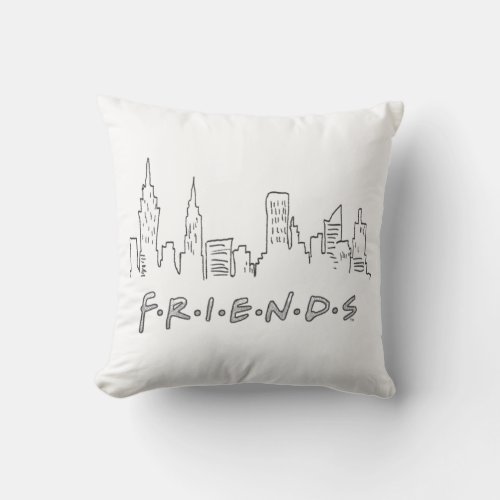 FRIENDS  New York City Silhouette Throw Pillow