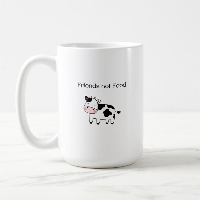 Friends not Food - Cows Coffee Mug (Left)