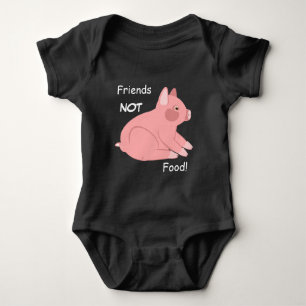 Friends not food jumpsuit baby bodysuit