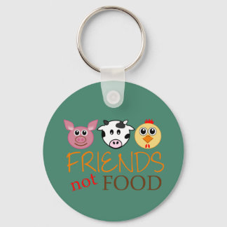Friends Not Food Keychain