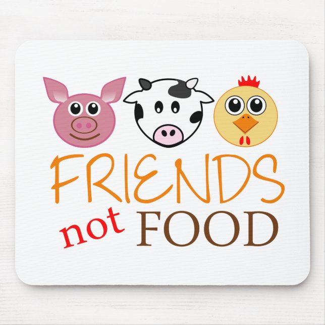 Friends Not Food Mouse Pad (Front)