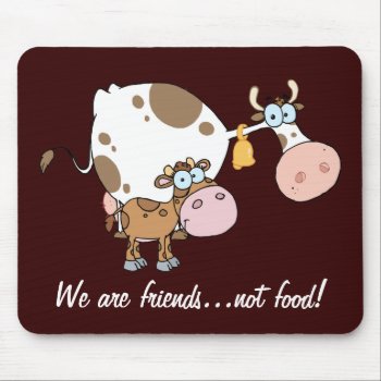 Friends Not Food Mousepad by ThePigPen at Zazzle