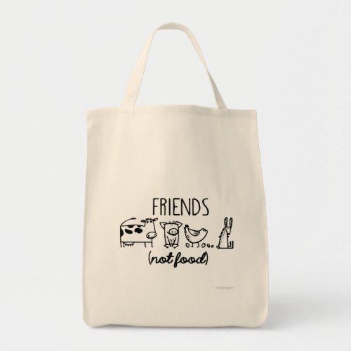 FRIENDS not food Tote Bag