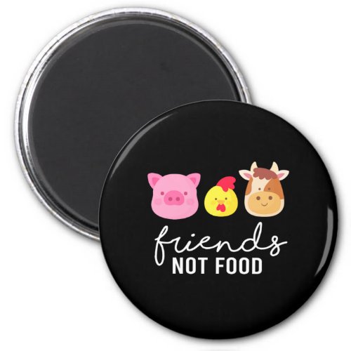 Friends Not Food Vegan Veganism Animal Rights Gift Magnet