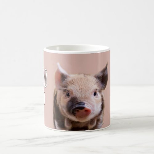 Friends not food vegan with cute piglet pink Coffee Mug
