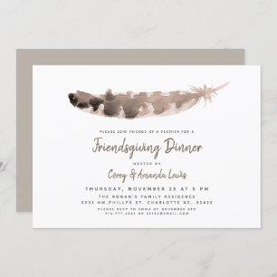 Friends of a Feather   Friendsgiving Party Invitation