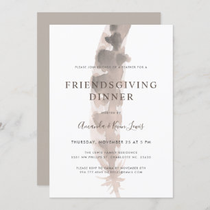 Friends of a Feather   Friendsgiving Thanksgiving Invitation