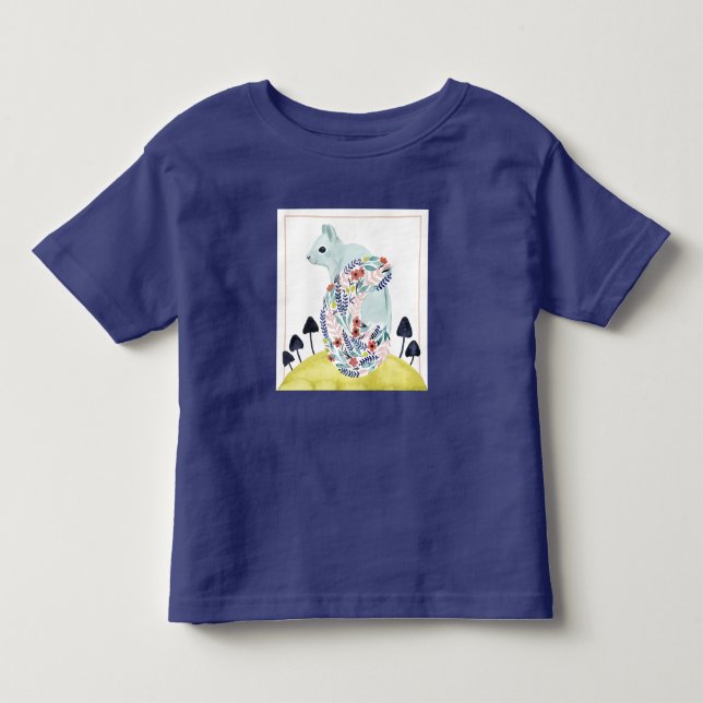 Friends of Clementine | Folk Art Squirrel Toddler T-shirt (Front)