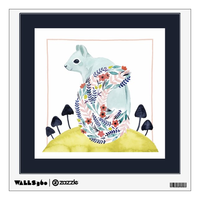 Friends of Clementine | Folk Art Squirrel Wall Decal (Front)