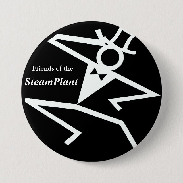 Friends of the SteamPlant Logo IV Pinback Button (Front)