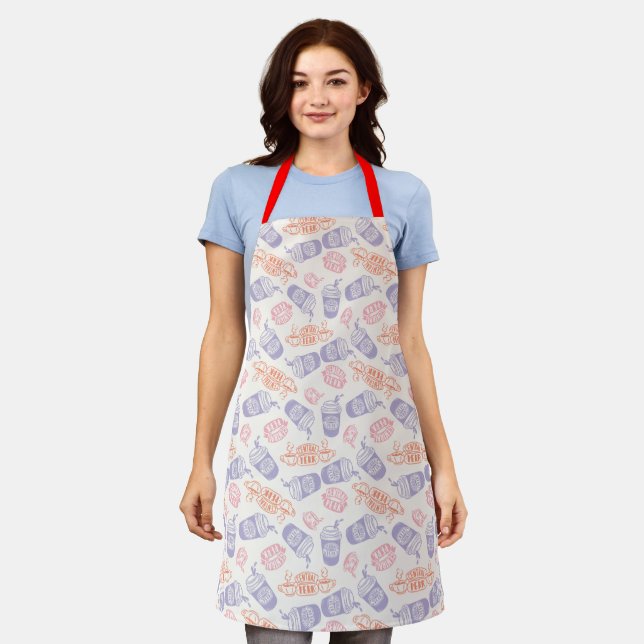 FRIENDS™ | Pastel Central Perk Pattern Apron (Worn)
