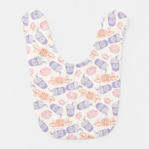 FRIENDS™ Pastel Central Perk Pattern Baby Bib