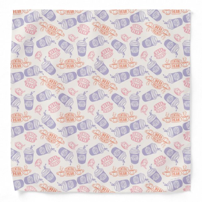 FRIENDS™ | Pastel Central Perk Pattern Bandana (Front)