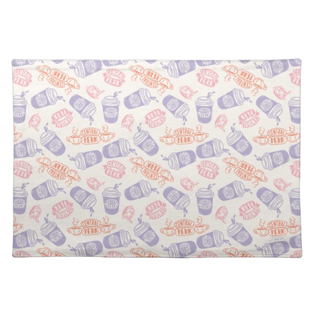 FRIENDS™ | Pastel Central Perk Pattern Cloth Placemat (Front)