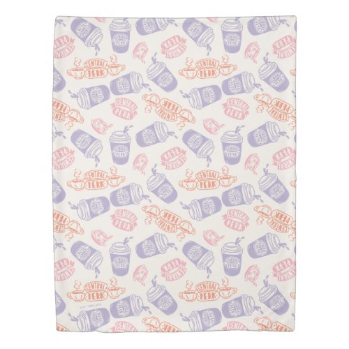 FRIENDS  Pastel Central Perk Pattern Duvet Cover