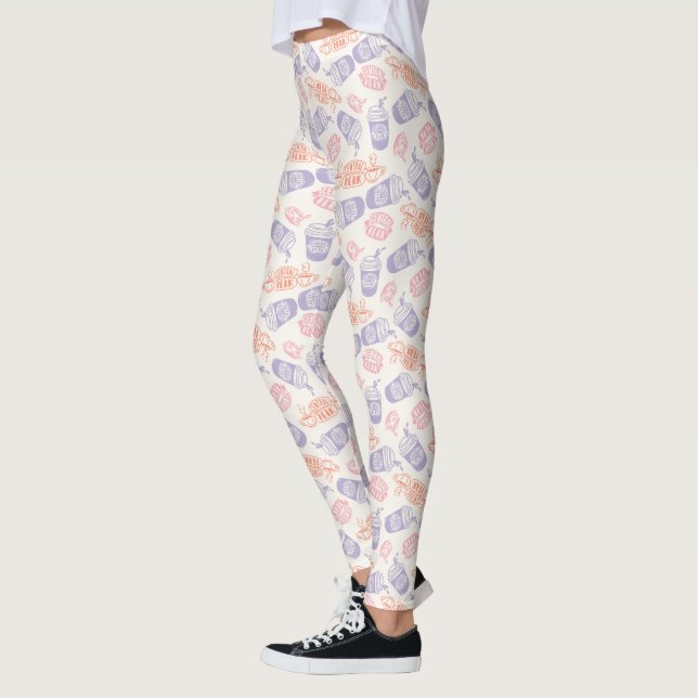 FRIENDS™ | Pastel Central Perk Pattern Leggings (Left)