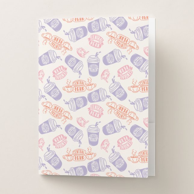 FRIENDS™ | Pastel Central Perk Pattern Pocket Folder (Front)