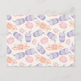 FRIENDS™ | Pastel Central Perk Pattern Postcard