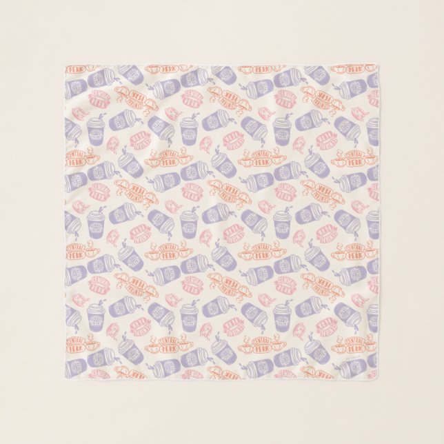 FRIENDS™ | Pastel Central Perk Pattern Scarf (Front)