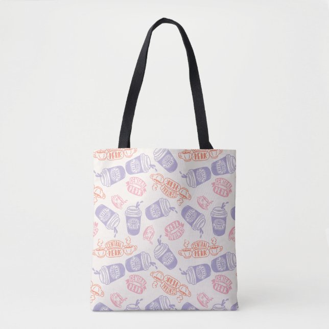 FRIENDS™ | Pastel Central Perk Pattern Tote Bag (Front)