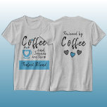 Friends Perfect Blend Grey Blue Coffee T-shirt at Zazzle