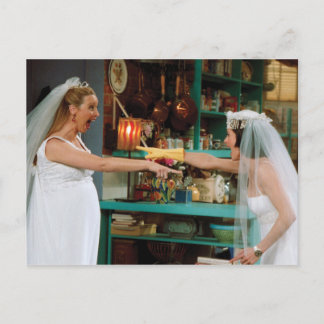 FRIENDS™ | Phoebe and Monica in Wedding Dresses Invitation Postcard