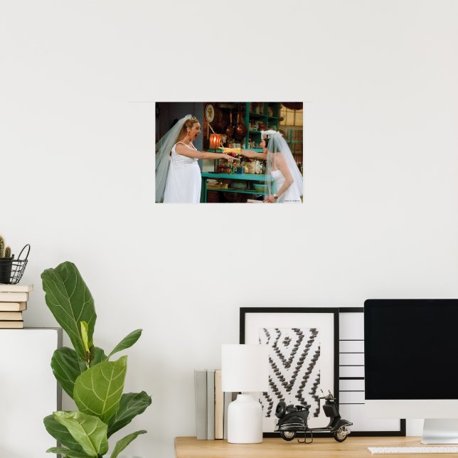 FRIENDS | Phoebe and Monica in Wedding Dresses Poster | Zazzle FRIENDS | Phoebe and Monica in Wedding Dresses Poster | Zazzle