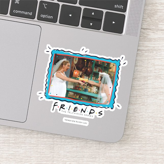 FRIENDS™ | Phoebe and Monica in Wedding Dresses Sticker (Detail)