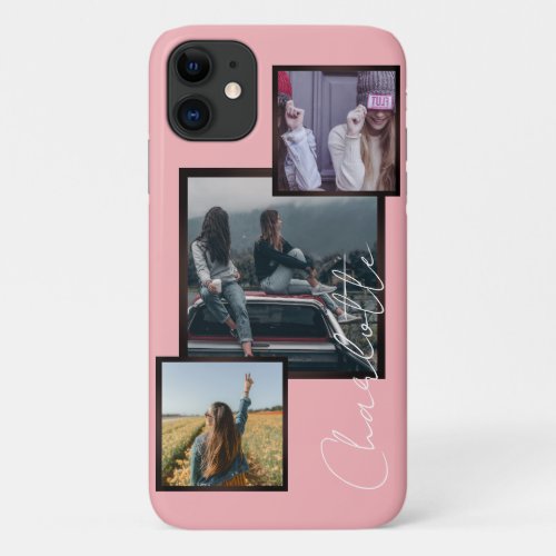  Friends Photo Display 3 photos Personalize   iPhone 11 Case