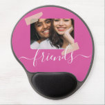 Friends Photo Personalized Custom Gel Mouse Pad<br><div class="desc">DIY Make Your Ow BFF friends personalized clipboard from Ricaso - change the photo to your own 'held on' my a fun tape detail - designed with a flowing script typography (also available in other colors in store)</div>