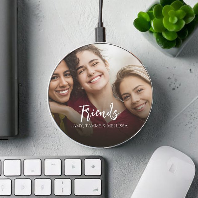 Friends Photo Personalized  Wireless Charger (Friends personalized photo phone charger
)