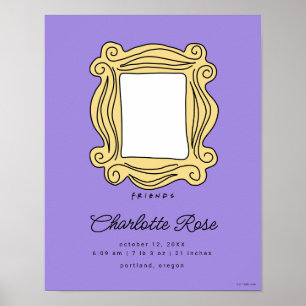 FRIENDS™ Picture Frame   New Baby Birth Stats Poster