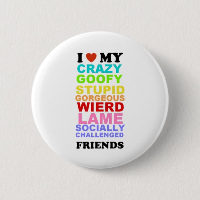 friends pinback button (Front)