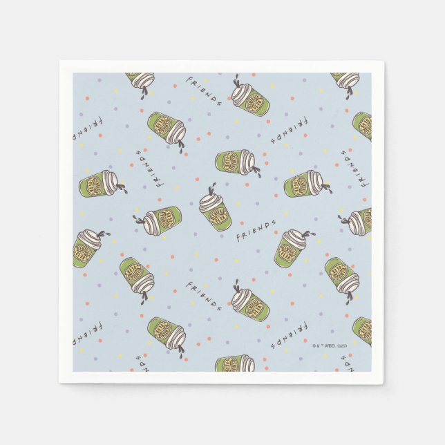 FRIENDS™ | Polka Dot Central Perk Pattern Napkins (Front)