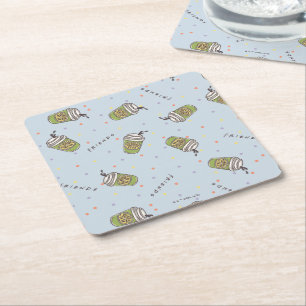FRIENDS™ Polka Dot Central Perk Pattern Square Paper Coaster