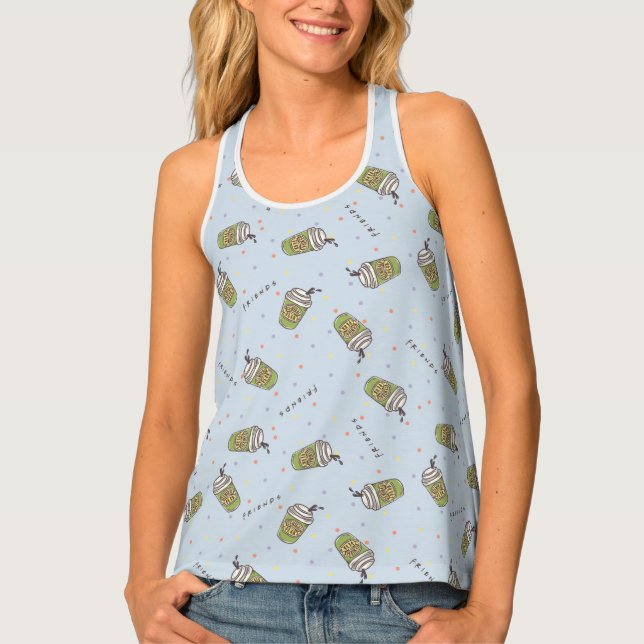 FRIENDS™ | Polka Dot Central Perk Pattern Tank Top (Front)
