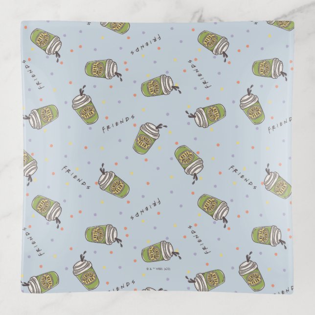 FRIENDS™ | Polka Dot Central Perk Pattern Trinket Tray (Front)