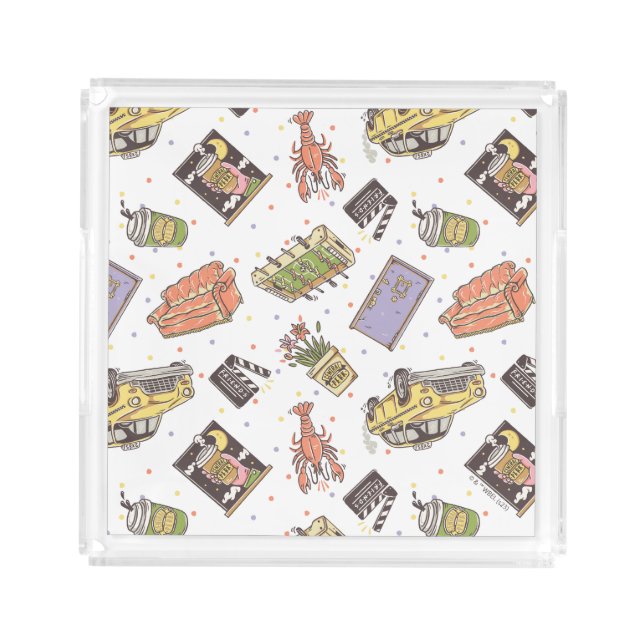 FRIENDS™ | Polka Dot Icon Pattern Acrylic Tray (Front)