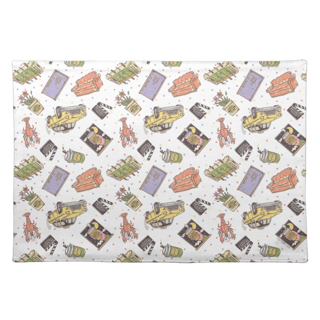 FRIENDS™ | Polka Dot Icon Pattern Cloth Placemat (Front)